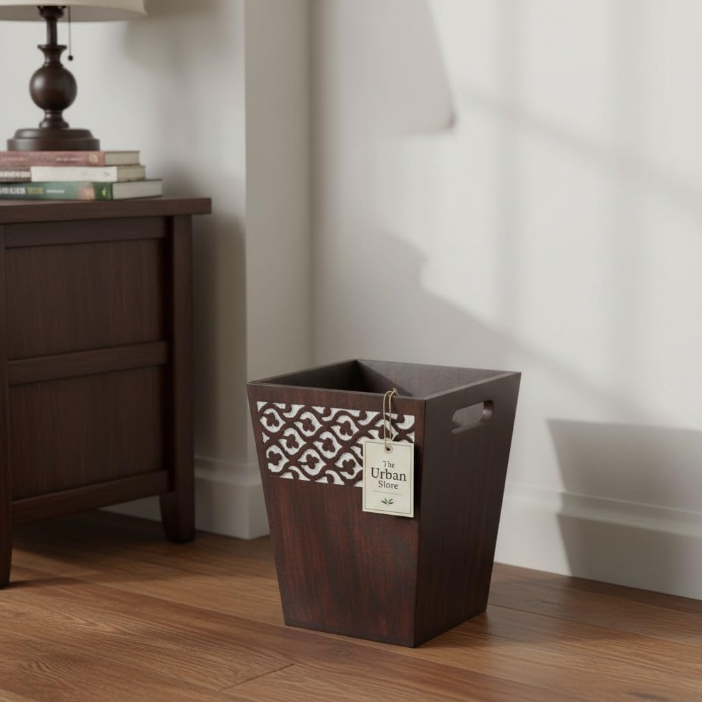 Elegant Wooden Paper Bin - THE URBAN STORE -1