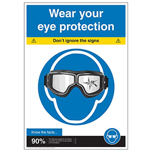 Affiche Protection des Yeux Vsafety A2 | Signalisation Obligatoire Usine