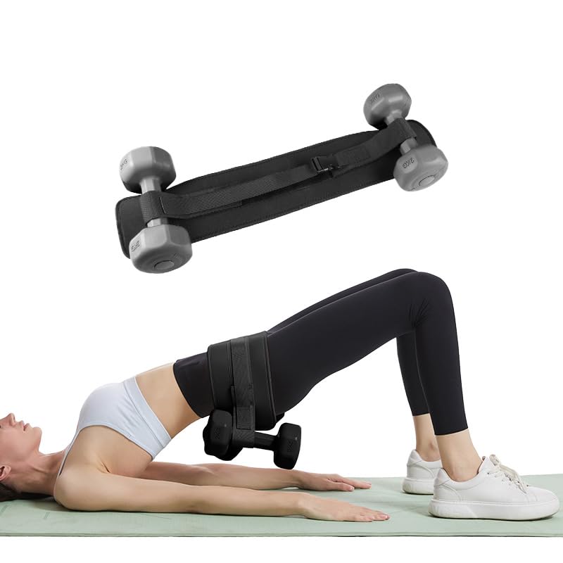 Hip Thrust Belt, Anti-Slip Booty Belt, Easy to Use with Dumbbells for Booty Workout Dips Push-ups2