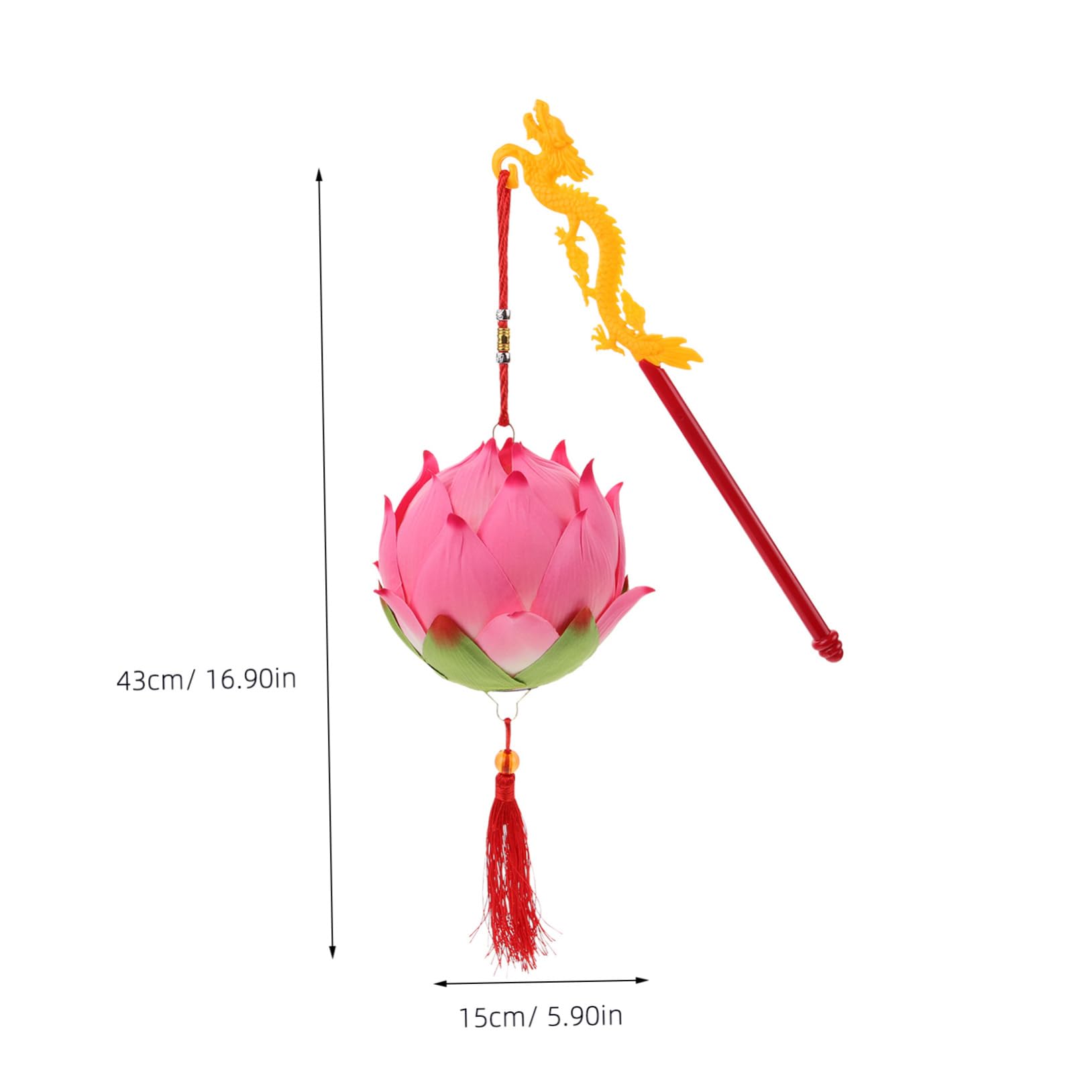 VICASKY 1set Decorative Lotus Light Lamp Self-Assembly Style Lantern for Year Festivals Lightweight Elegant Design for Photography Daytime Decor