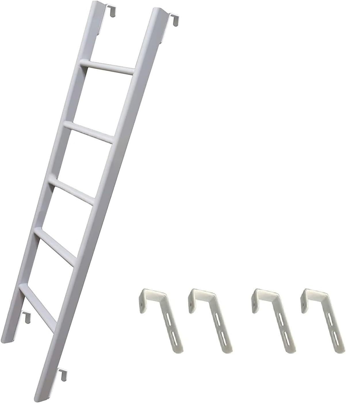 4/5 Step Loft Ladder Bedroom Bunk Bed Ladder with Hooks Safe Climb Ladder(130cm(51"))