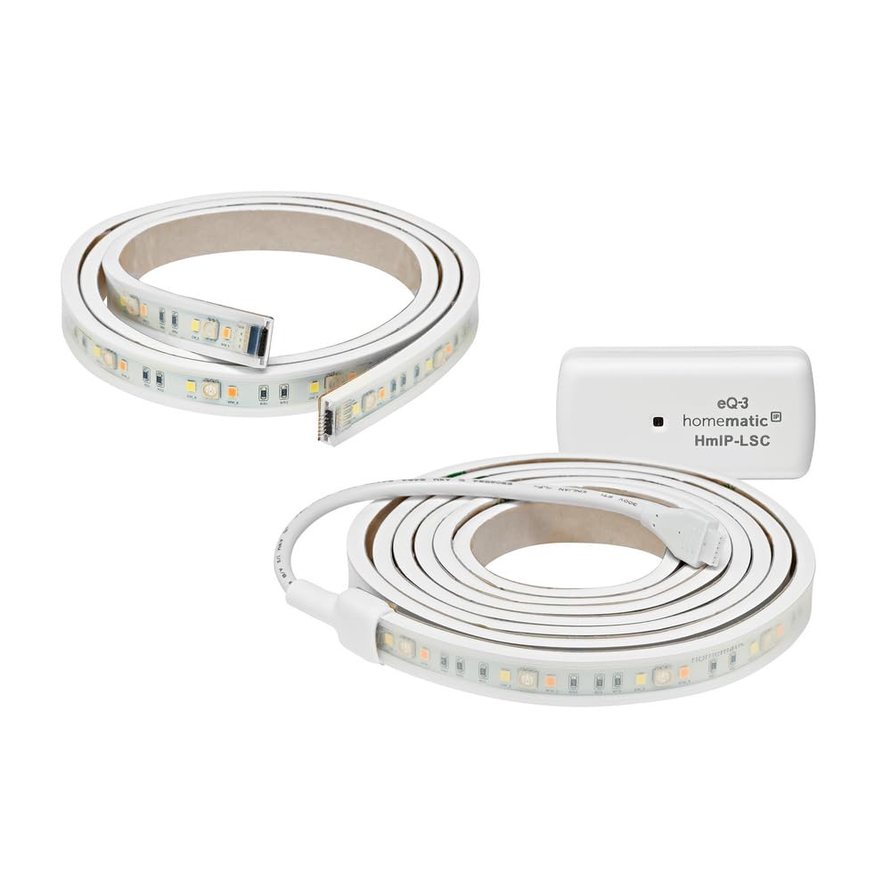 Homematic IP Smart Home Lightstrip Starter Set, 3m, indirekte Beleuchtung, Steuerung per App, Google Assistant und Alexa
