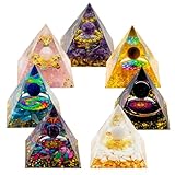 2inches Pyramid Decor Natural Crystal Energy Generator Pyramid Chakra Energy Crystal Pyramid Yoga Meditation Tool for Home Decoration Fengshui Ornaments Gift(2 inches-7 PCS)