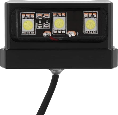 Miniatura 9 de Soporte de placa de matrícula de motocicleta, kit de eliminador de guardabarros ajustable universal, soporte de aluminio CNC con luz LED (negro)
