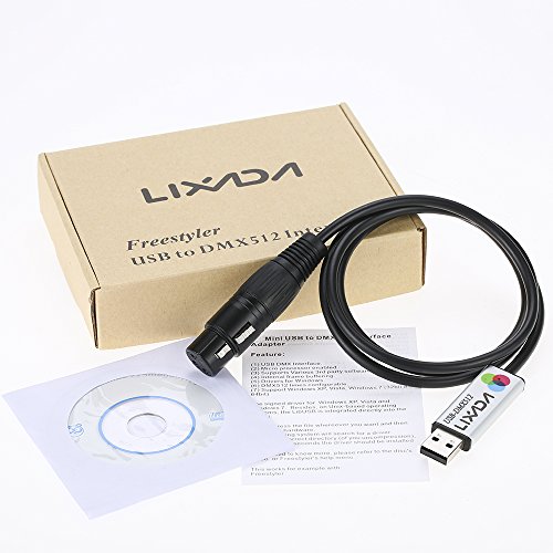 ERYUE adaptador de interface usb,Adaptador de Interface USB para DMX LED DMX512 Computador PC Stage
