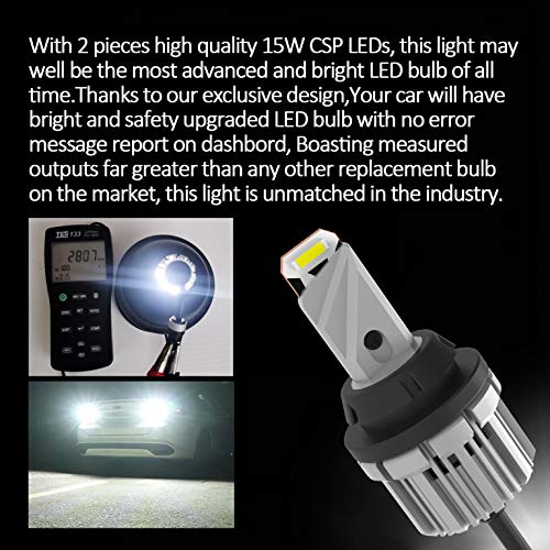 D-Lumina 7440 7443 Led Backup Reverse Light Bulbs, 5600 Lumens 21W 2-Smd Csp Chips T20 7441 W21W Led Bulbs For Car Truck Reverse Back Up Light, Canbus Error Free, Plug ＆ Play, 6000K White (Pack Of 2) #TOP3