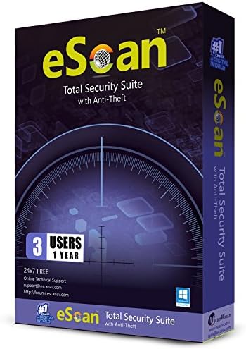 eScan Total Security Suite with Cloud Security Web Security Improves system performance Prevents USB infection | 3 Devices 1 Year|total protection ...