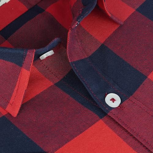 Image of GHPC 100% Cotton Big /Buffalo Checks Half Sleeves Regular Fit Formal Shirt for Men