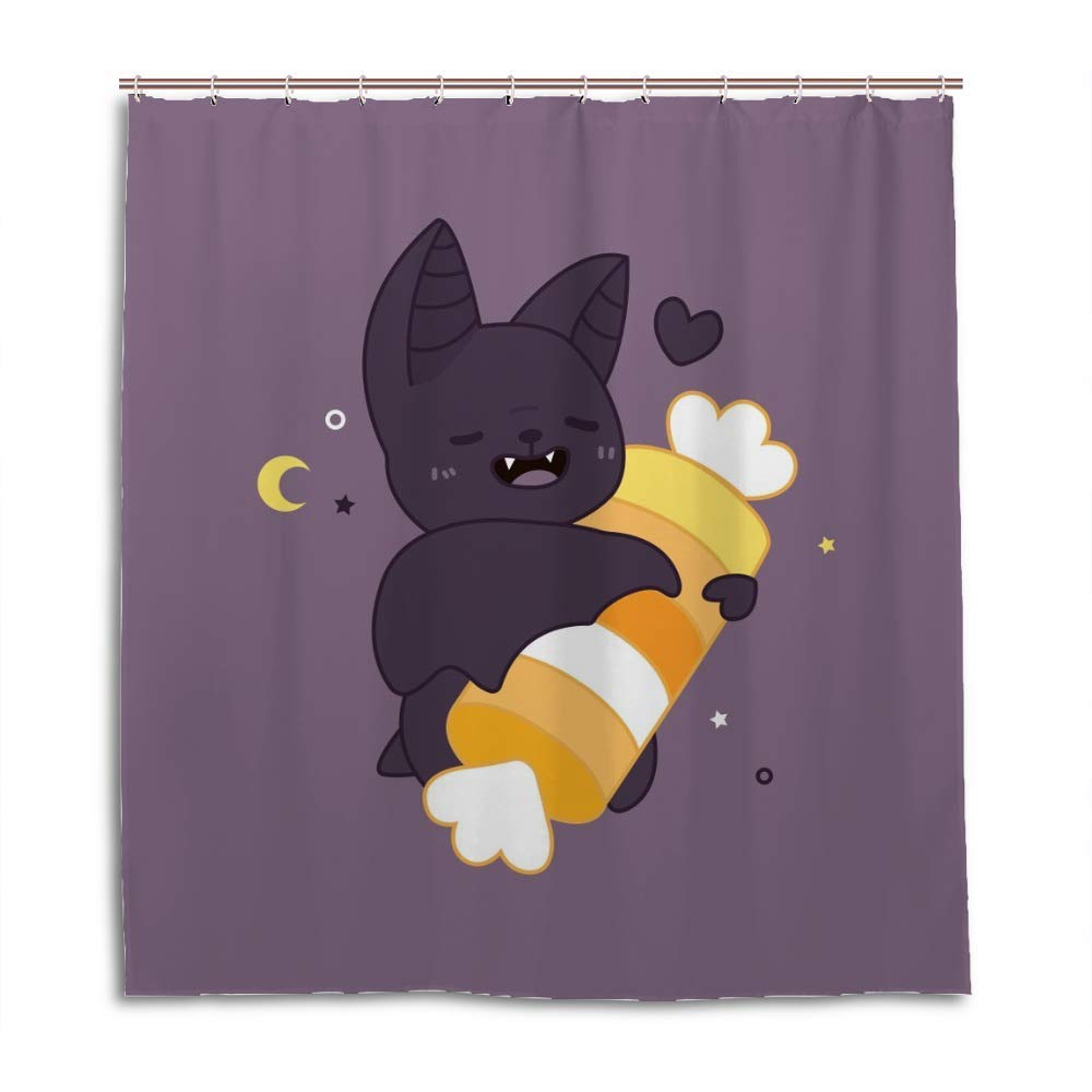 Rideau de douche Halloween anti &eacute;claboussures 183 x 183 cm pour &eacute;viter l'eau sur le sol