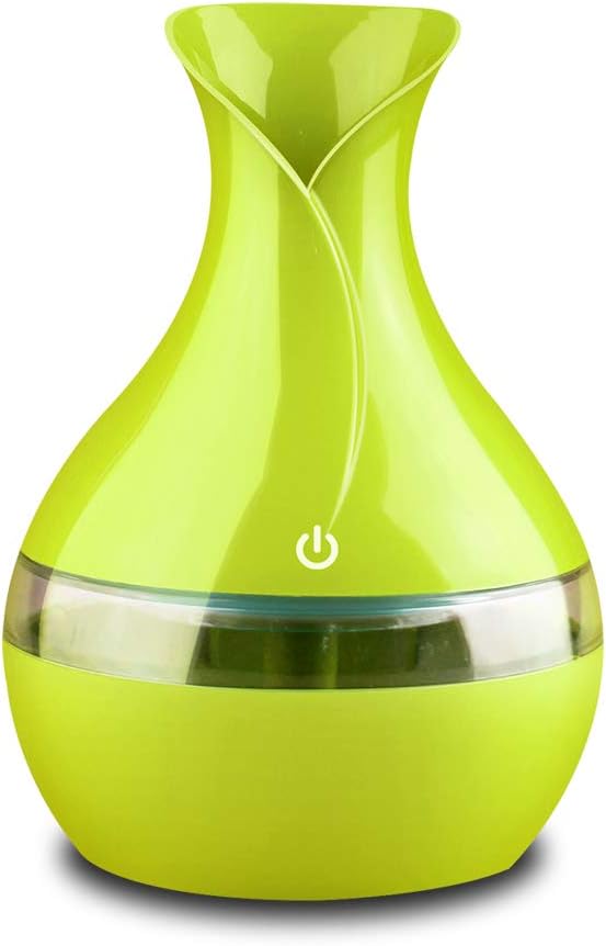 300ml USB Essential Oil Diffuser Aroma Humidifier Ultrasonic Humidifier with Wood Grain Electric LED Aroma Diffuser for Home (Light Wood)