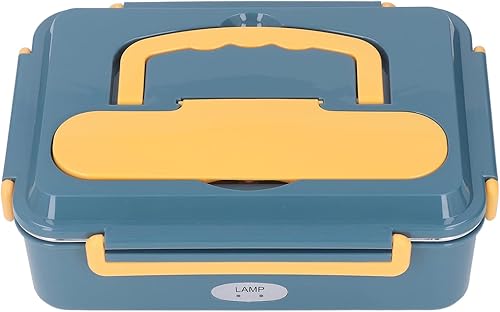 Miniatura 3 de GLOGLOW Fiambrera eléctrica, calentador de alimentos enchufable a prueba de fugas de acero inoxidable 304 para oficina, auto y hogar (#3)