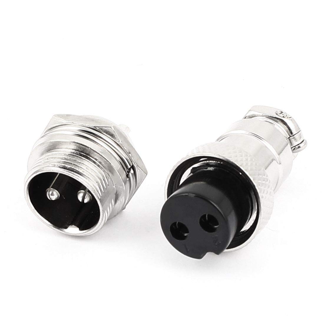 2 Pcs 2 Pin 16mm Male and Female Metal Aviation Socket Connector-image-36