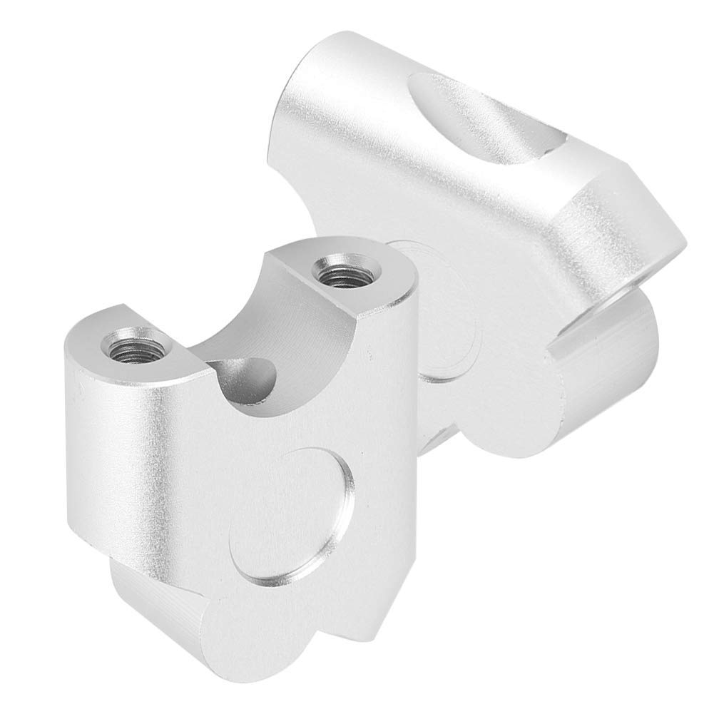 Podwyższenie kierownicy, Yctze 22mm Uniwersalna kierownica motocykla Podwyższenie kierownicy Zacisk na kierownicę Powrót Przenieś Adapter do montażu CNC Stop aluminium o wysokiej gęstości (chrom)