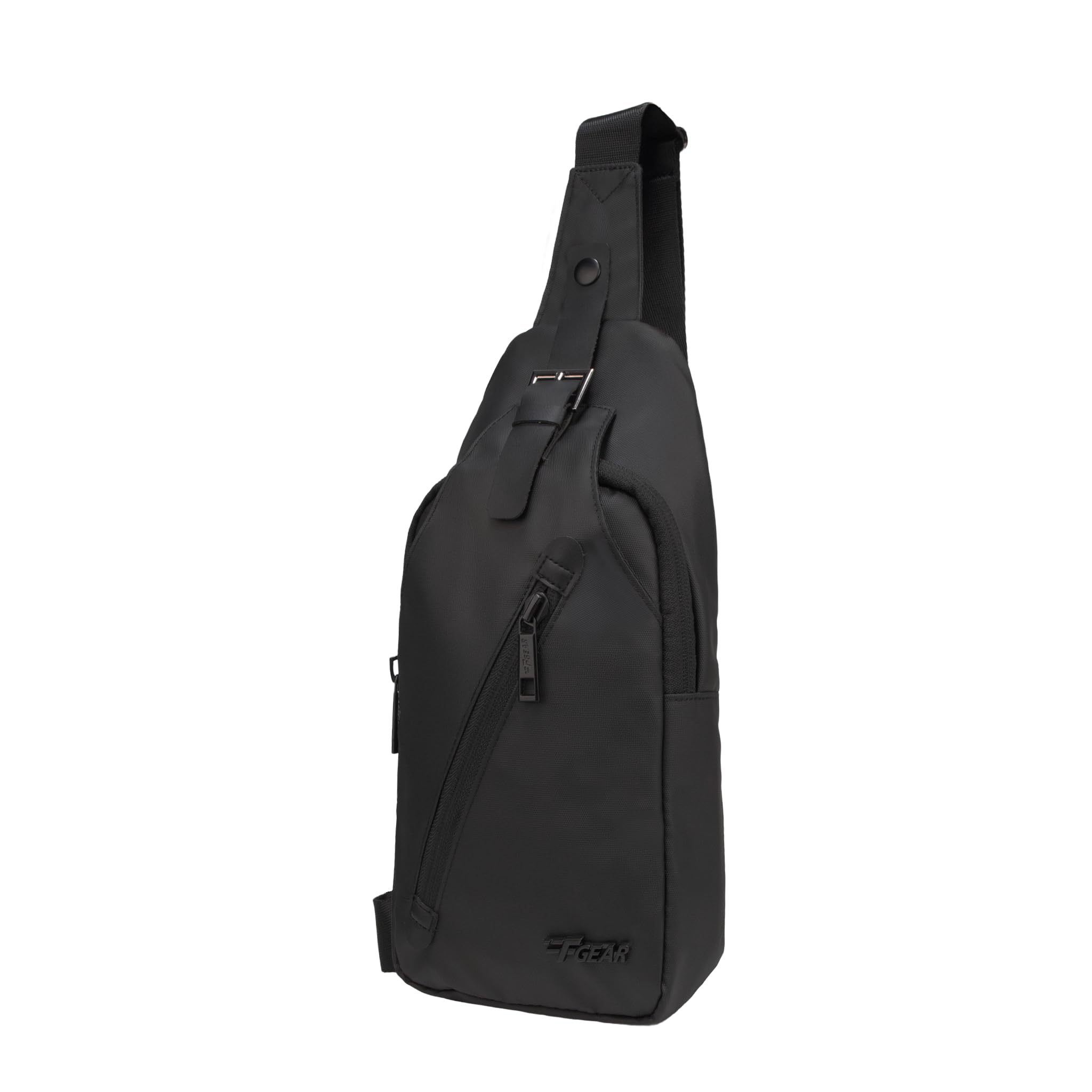 Mykanos Black Crossbody Sling Soft Bag|Water-Resistant Material with Organised Pocket Layout|Slim, Lightweight & Compact Sling Bag for Travel, Outdoor & Daily Use|1 Compartment & 2 Pockets-image-13