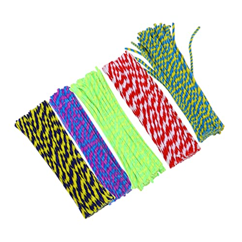 HOMSFOU 500pcs Assorted Twisted Chenille Stems for Flexible Pipe Cleaners for Projects for Making Flowers Animals and Decorations