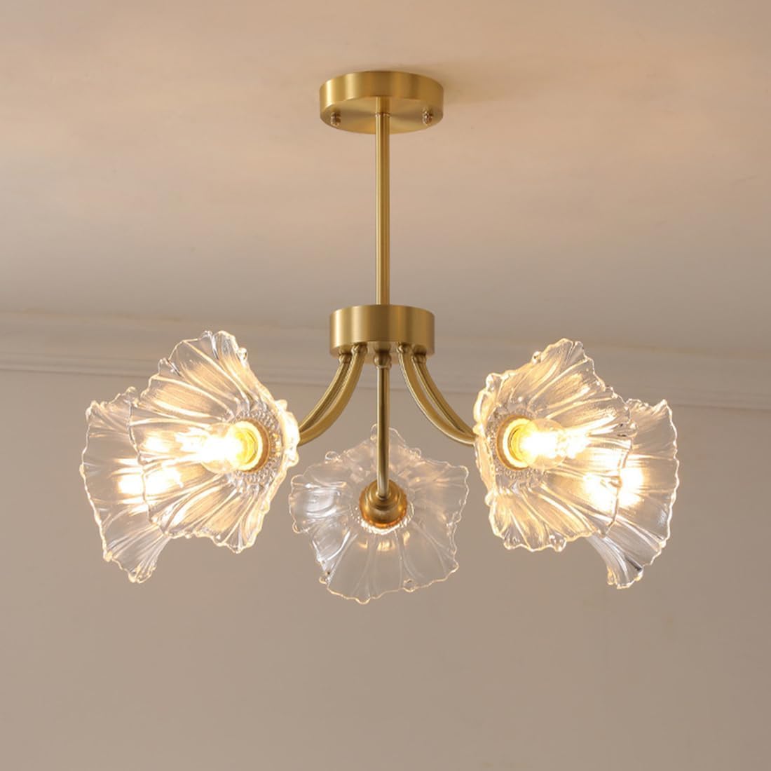 Plafonnier en verre cuivré moderne luminaire vintage doré salon cuisine chambre