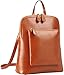 Heshe Women's Vintage Leather Backpack Casual Daypack for Ladies and Girls (Brown-R-S)