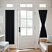 NICETOWN French Door Panels Blackout Curtains - Black Out Curtain Patio Door Thermal Insulated Drapes for Glass Door 25W by 72L Inches | Assorted Black Colors (2 Panels)