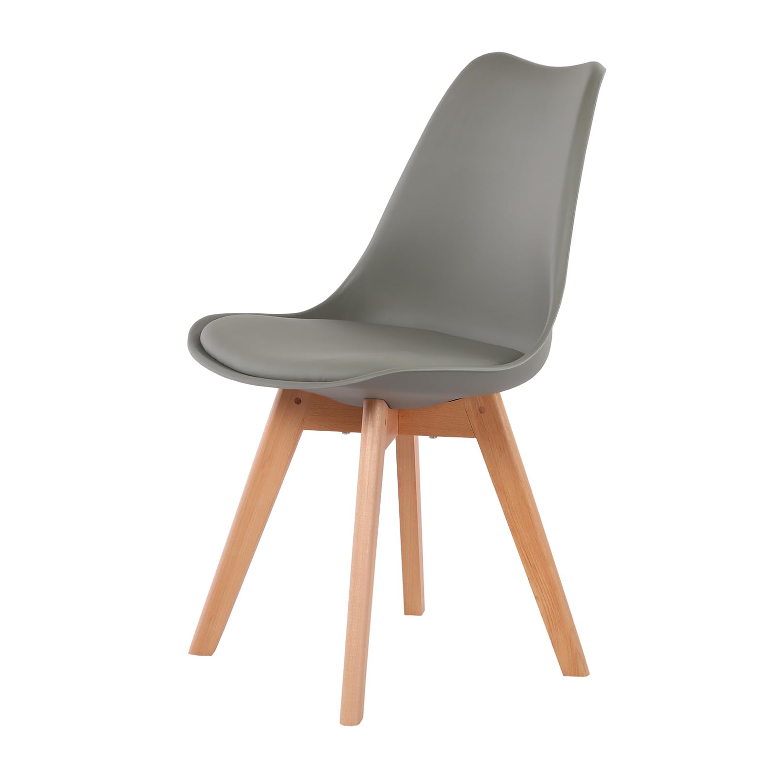 EGGREE - Juego de comedor rectangular, mesa de comedor con 6 sillas, mesa de cocina, mesa de madera | mesa negra + 6 sillas grises