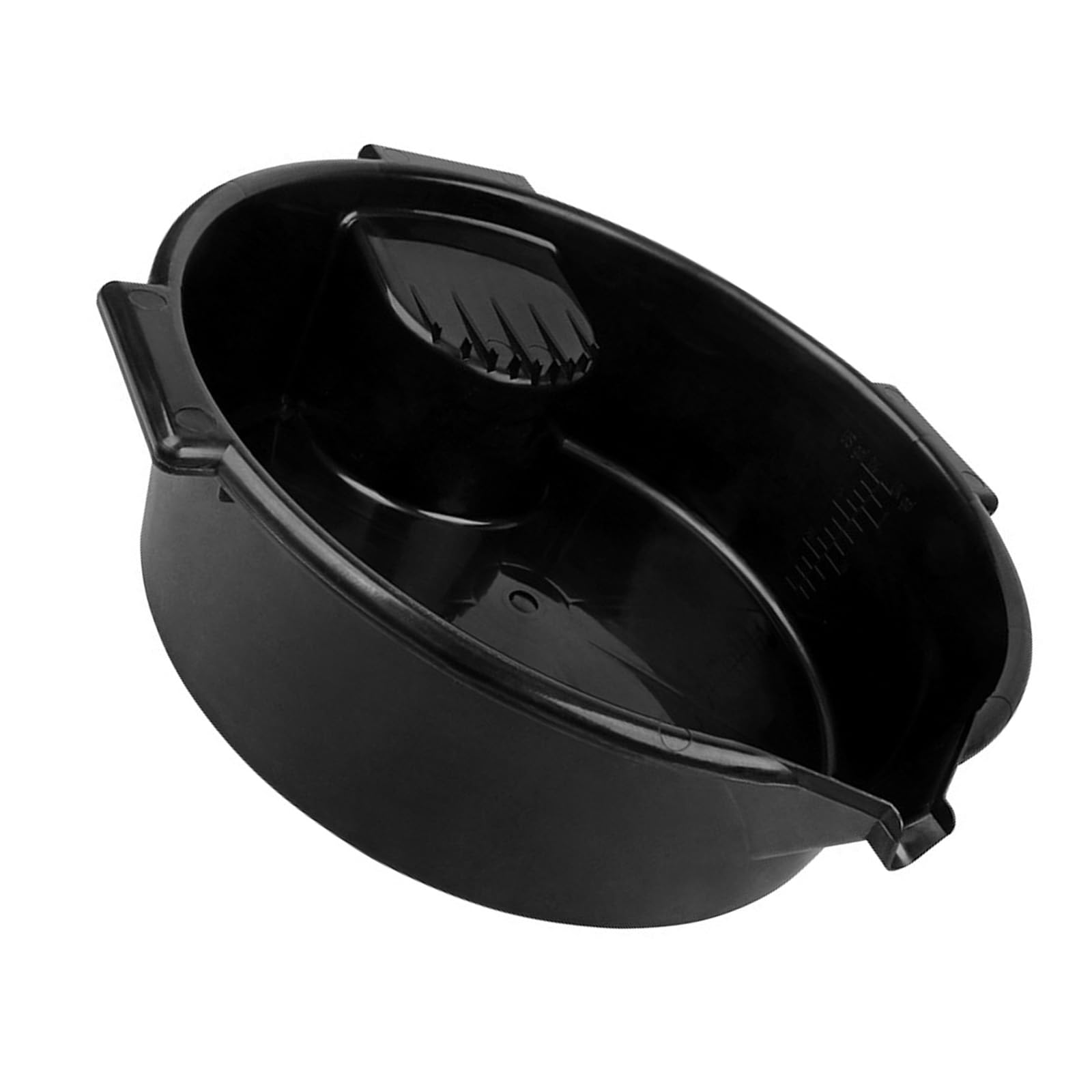 Ywmsfl Oil Collection Container with Handle and Scale Oil Collection Tray Oil Drip Catcher Pan Reusable 6L Round Oil Drain Pan
