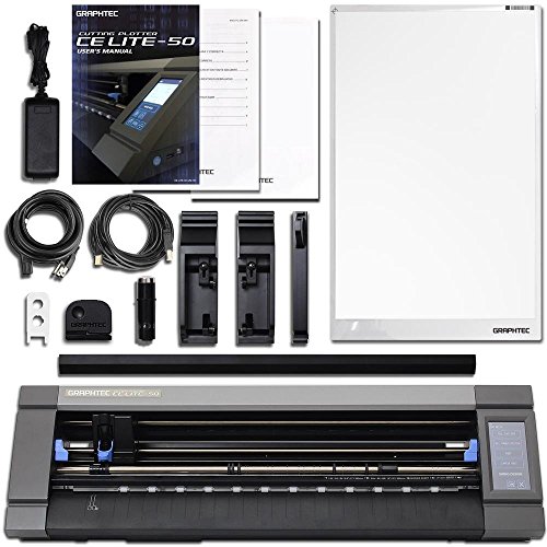 Graphtec CE-50 Lite 20 Inch Desktop Vinyl Cutter Creative Bundle with 700 Hundred Dollars in Software, Vinyl, Guides, More