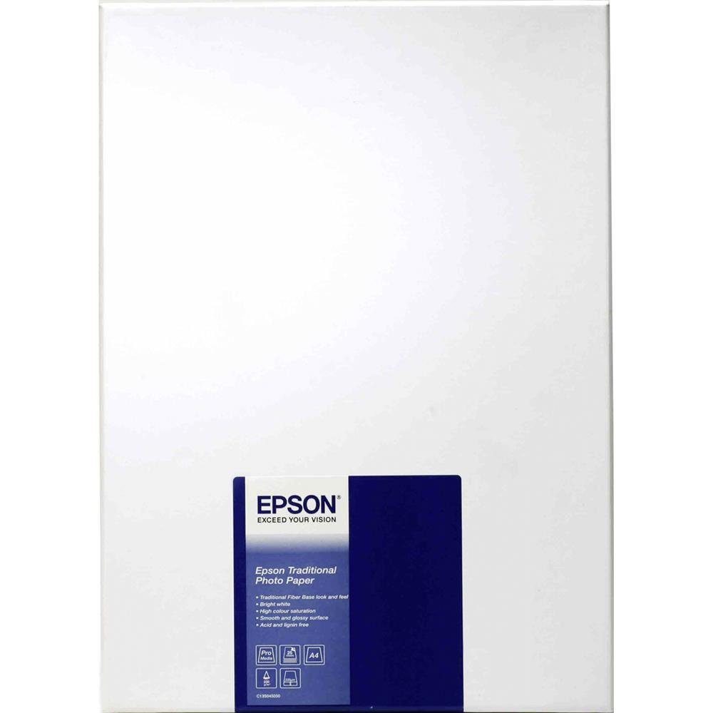 Epson C13S045050 tradycyjny papier fotograficzny atramentowy, 330 g/m2, A4, 25 arkuszy
