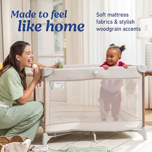 Image of Graco Pack 'n Play Travel Dome Lux Playard, 4-in-1 Baby Playpen with Bassinet, Indoor or Outdoor Portable Playpen with UV 50 Canopy