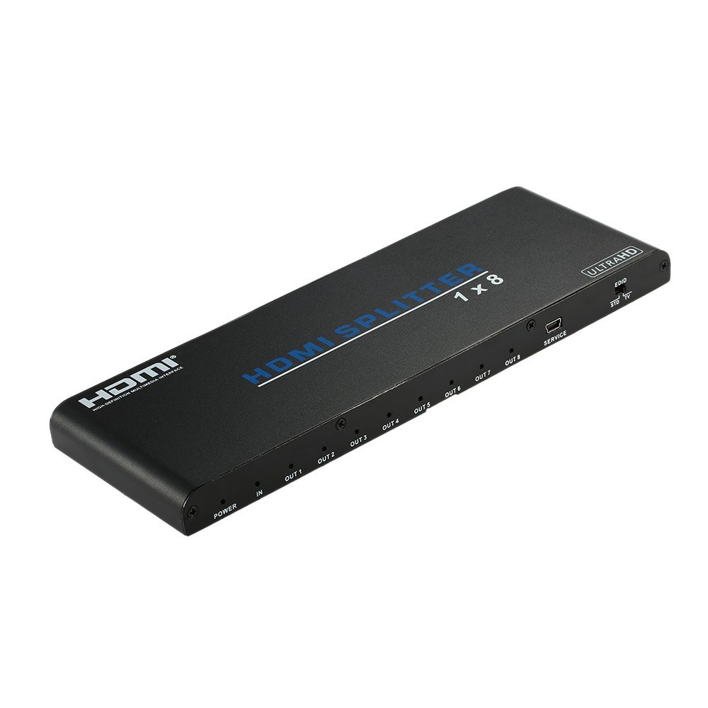 HDMI 2.0 HDMI Divisor 1 entrada 8 salida HDMI adaptador apoyo HDCP 2.2 4 K a 60/30 (2160p) 3d 1080p para Ps3/PS4/Blu-ray/reproductor de DVD a HDMI monitor proyector