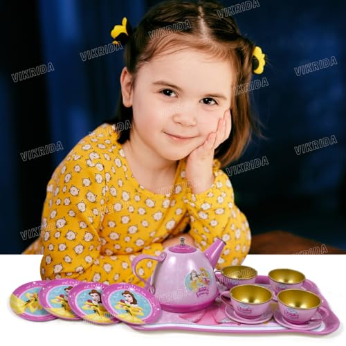 Image of Vikrida 14 Pcs Stainless Steel Kitchen Set Tea Party Kitchen Set Toy for Girls Boys - P Doll
