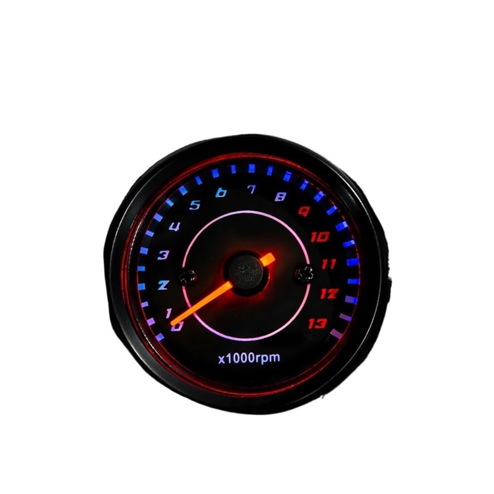 Compteur kilométrique LED Compteur Compte-Tours de Moto avec rétroéclairage LED, Compteur de Vitesse 12 V, 0 à 13000 TR/Min, Accessoires de rénovation universels