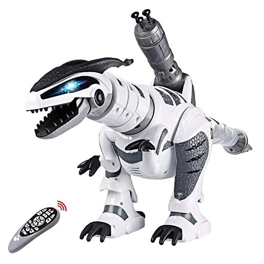 Remote Control Dinosaur Toys, Interactive Programmable Robot Dinosaur Smart Fight Electronic Toy Gift for Toddler 3-10 Year Old Boys Girls with Walking Dancing Singing