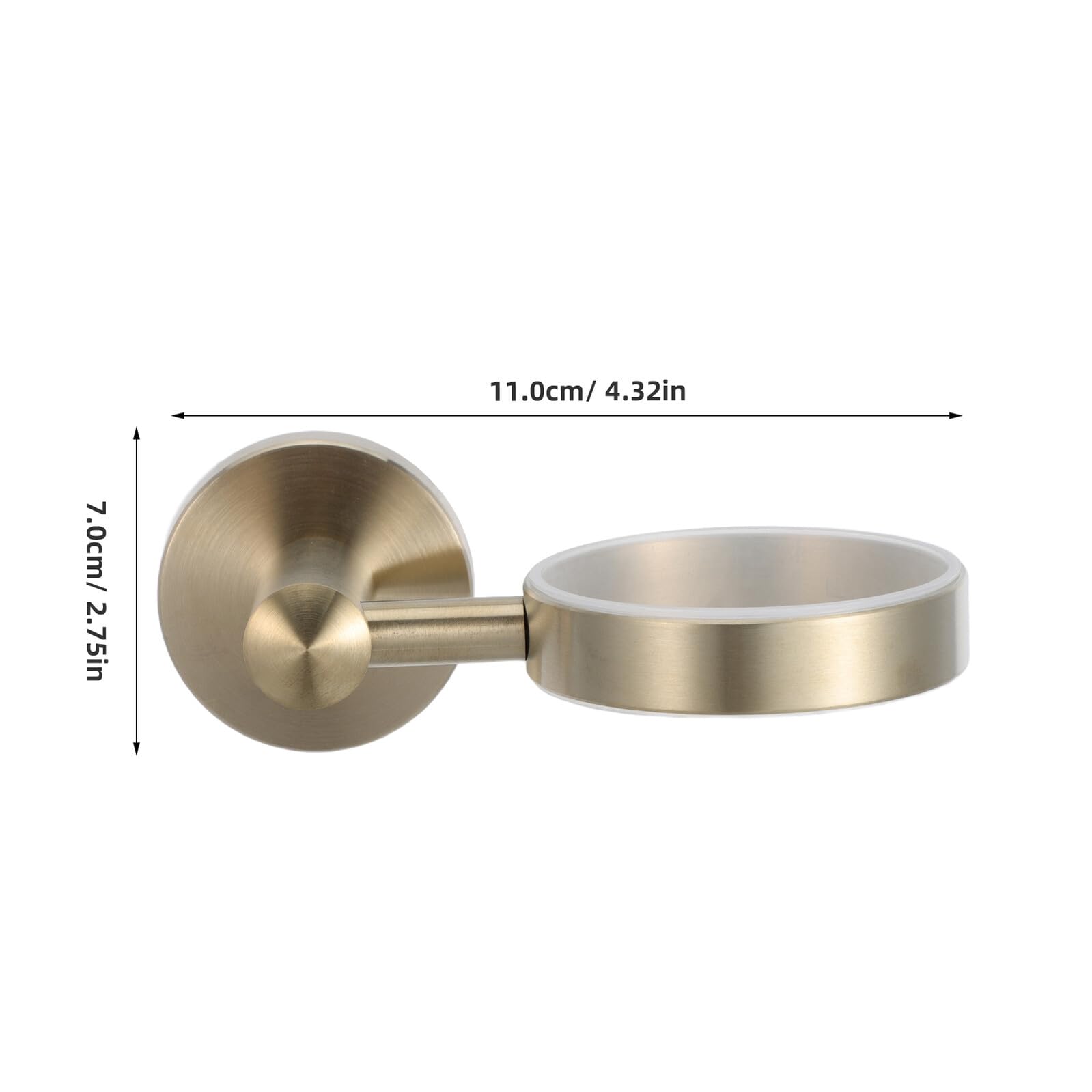 Alipis Portaspazzolino da Bagno a Parete in Acciaio Inox 304 Resistente Portabicchiere Stabile, Salvaspazio Multifunzionale per Spazzolini, Dentifricio e Accessori, per Piccoli Bagni