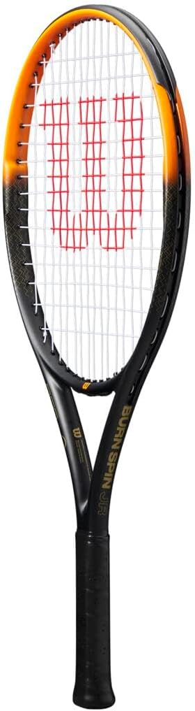 Wilson Junior Hard Tennis Racquet [Strunged] Burnspin Black/Orange