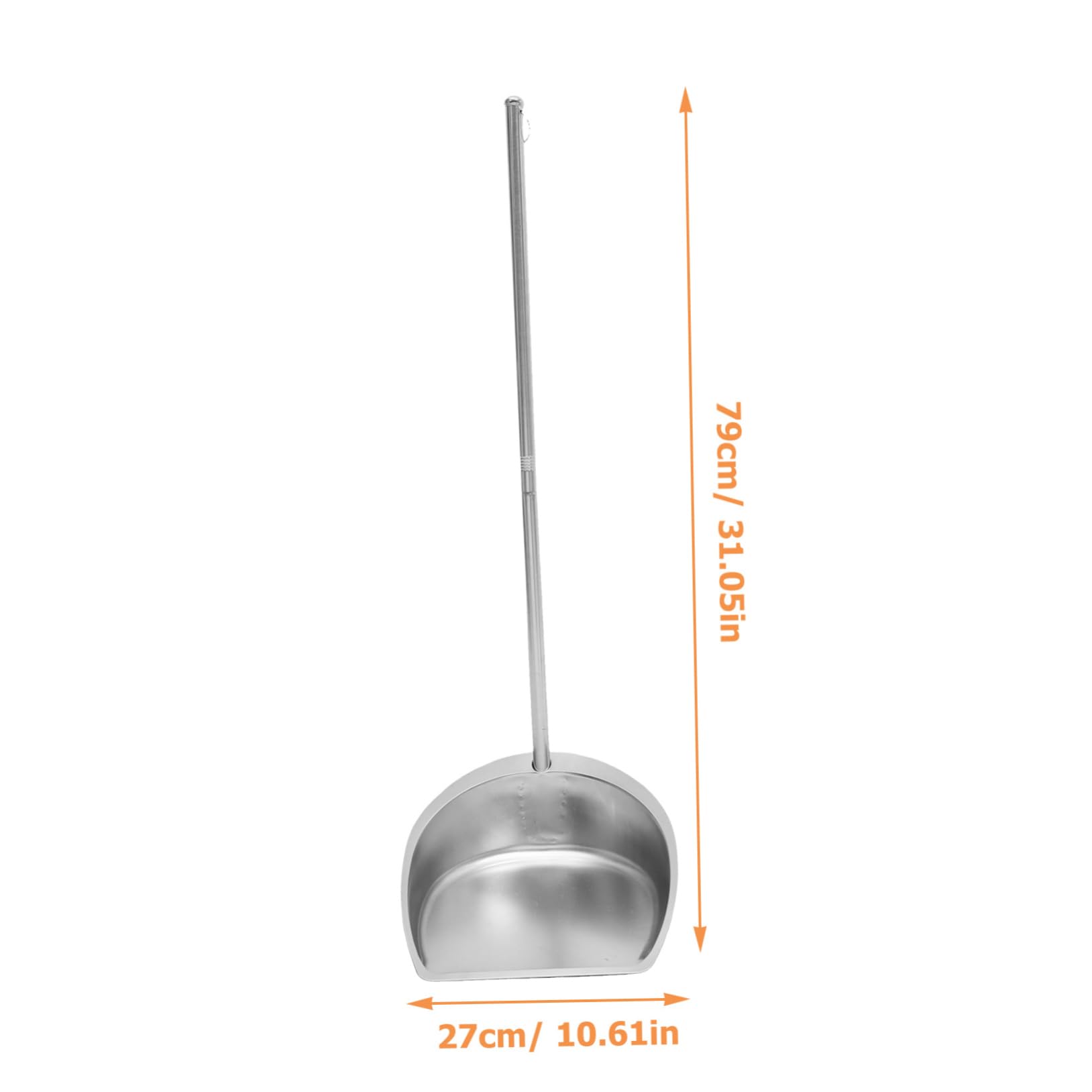 Hemobllo Escoba y Recogedor Domésticos De Acero Inoxidable Mango Largo Ergonómico, Kit De Limpieza Para Hogar y Dormitorio, Accesorios Resistentes y Ligeros Para Tareas Interiores y Exteriores