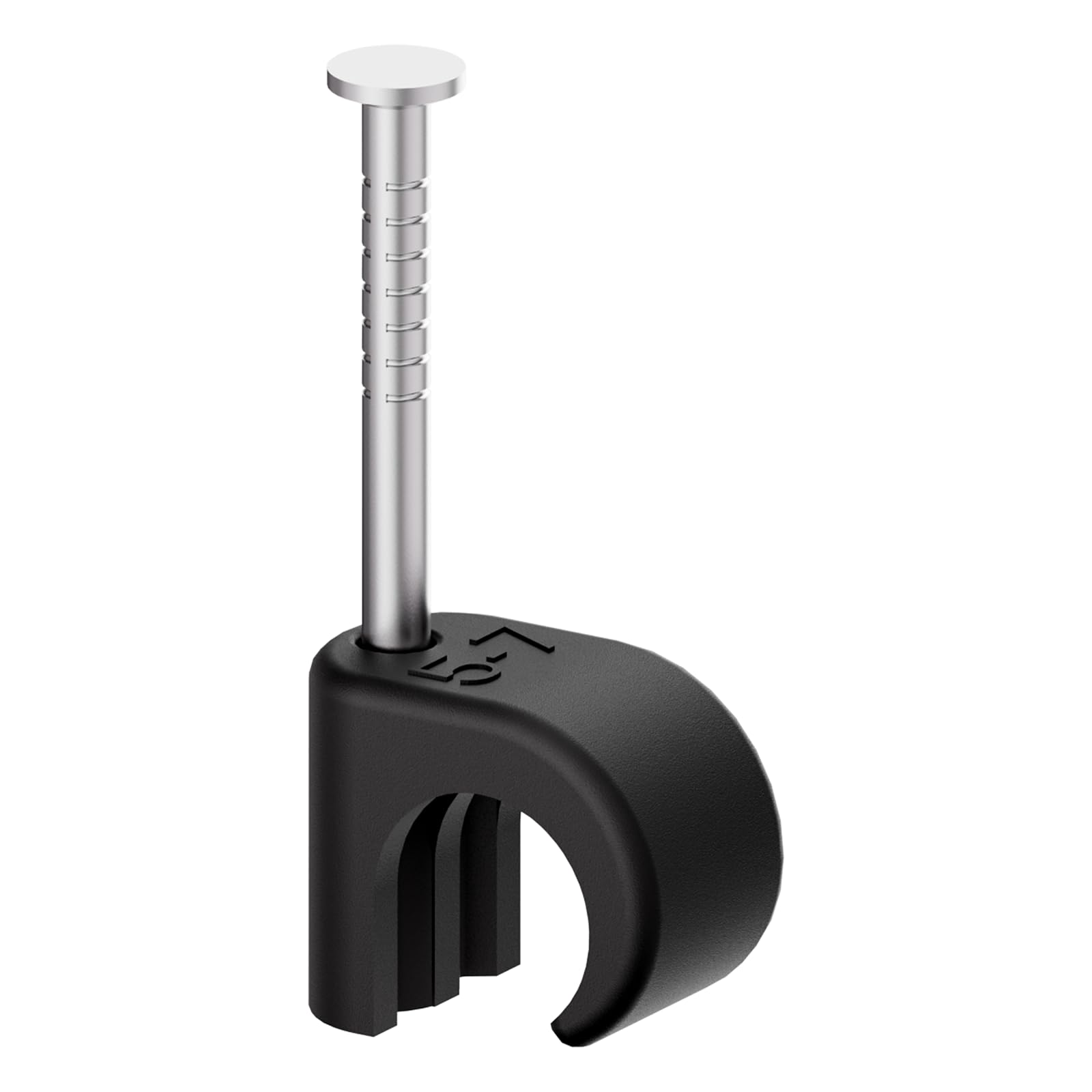 Temolink Kabelschellen, 100 Stück Nagelschellen, 5-7 mm, 304 Edelstahl, Kabelmanagement für Telefon und Ethernetkabel, Stromkabel, Rohr, Schwarz