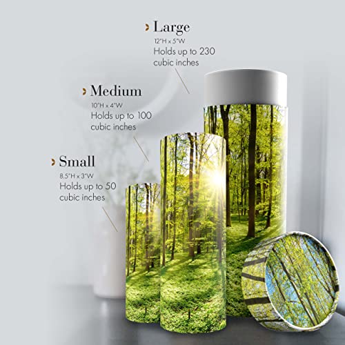 Image of Eco Friendly Emerald Forest Biodegradable Cremation Urns - Adult Ashes Scattering Tube