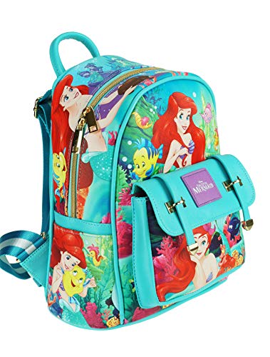 KBNL The Little Mermaid 11" Faux Leather Mini Backpack - A205242