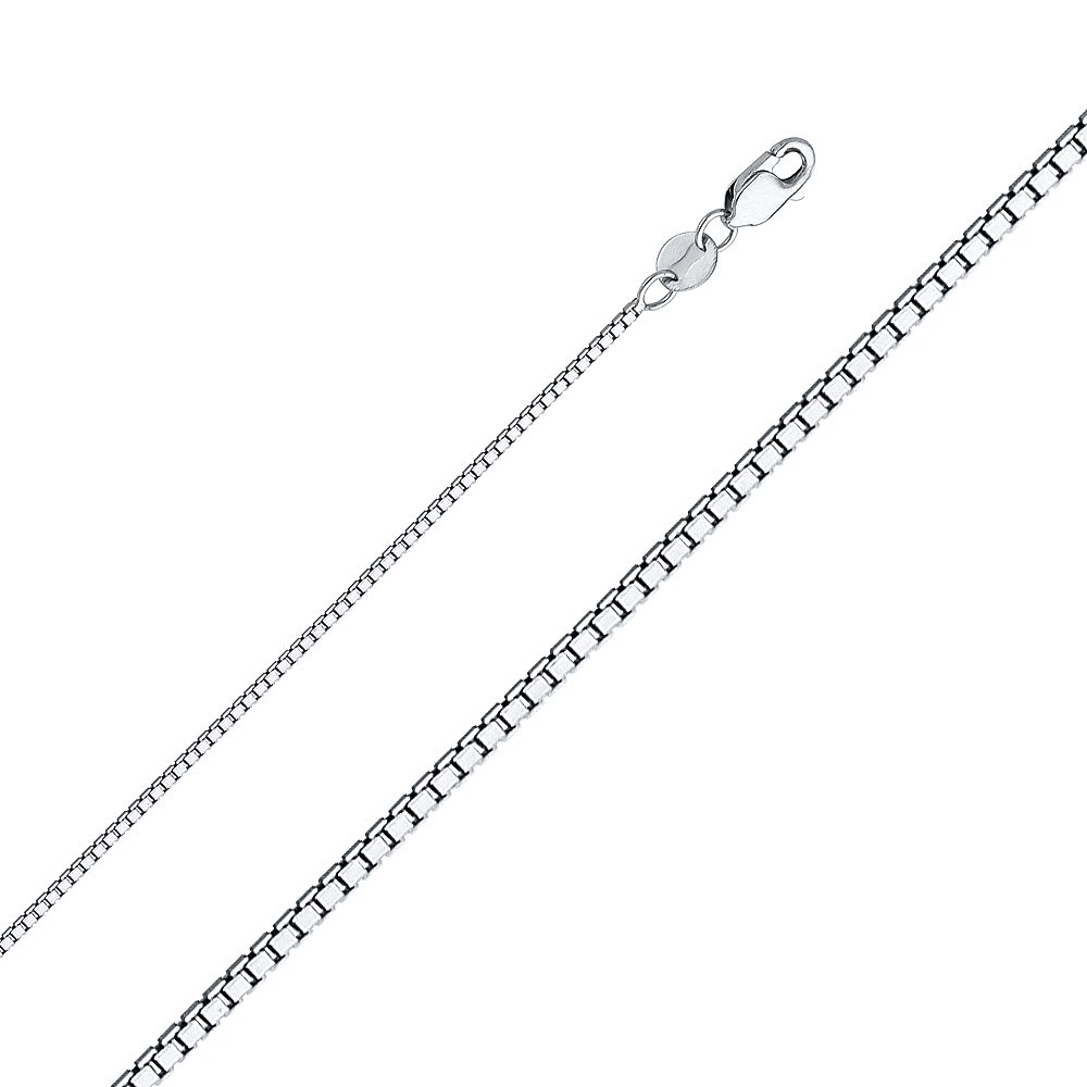 Olivia 14K White Gold 1mm Box Pendant Chain Necklace Review