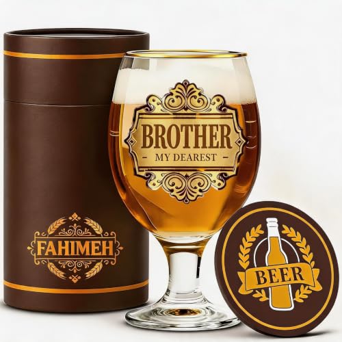 FAHIMEH Brother Gifts from Brother or Sister Ideas Beer Glasses Presents