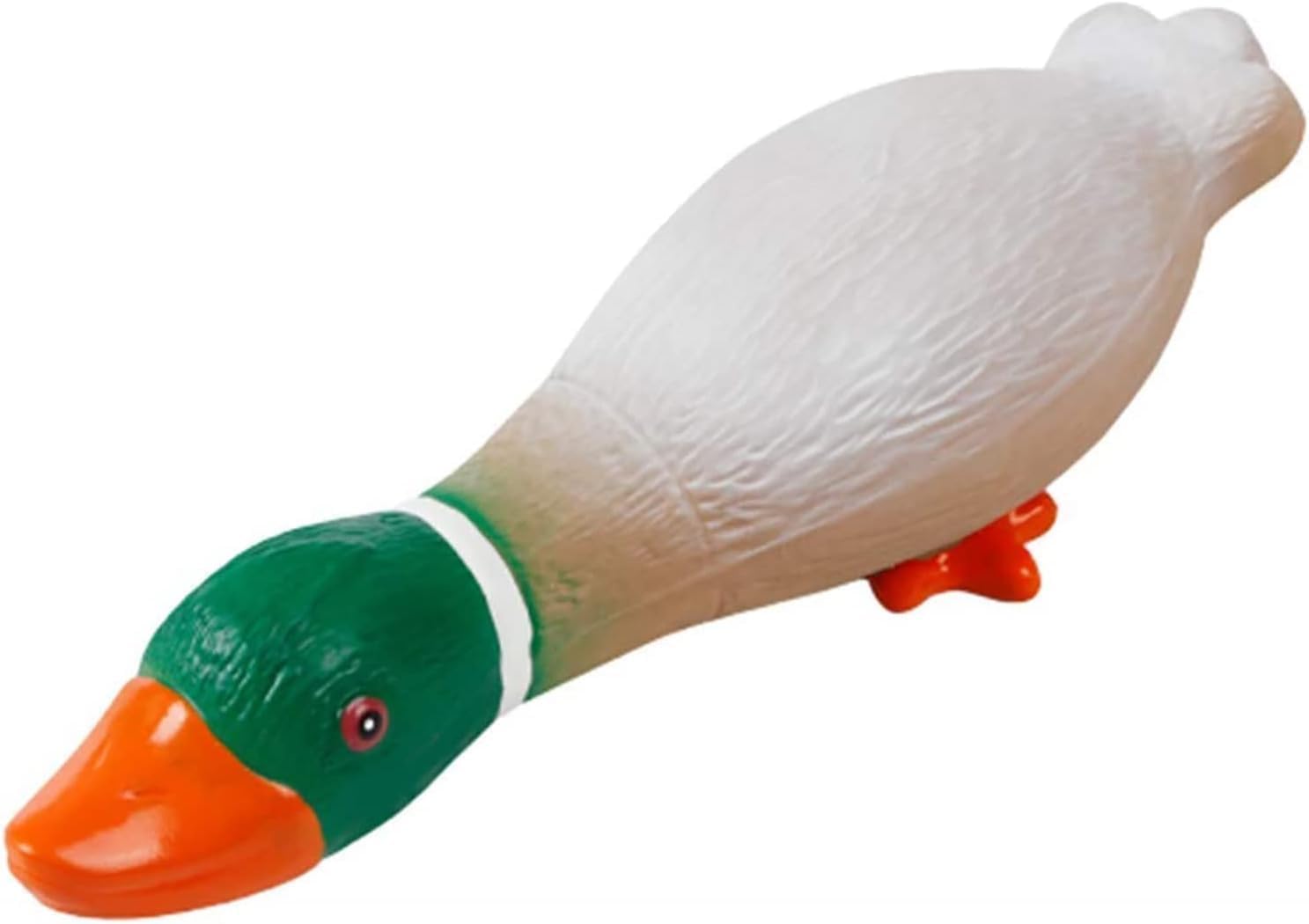 Rubber Chicken Dog Ball - Interactive, Squeaky, Chew Toys for Large Dogs - White Duck-KongWLing