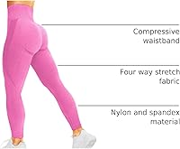 Vista 107 de HIGORUN - Leggings sin costuras para mujer, moldeadores, con diseño gráfico de sonrisas, de cintura alta, para el gimnasio, yoga o hacer ejercicio