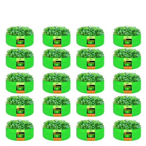 Image of Kingwell Grow Bag 15x6 inch Pack of 20 For Terrace Garden Leafy Vegetable Plant Grow Bags Fruits Growing Containers For terrece Gardening