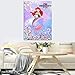 Mermaid Party Supplies,Pin The Tails on The Mermaid,Under The Sea Party Games,Large Poster with 24PCS Tails Stickers for Kid's Party Game