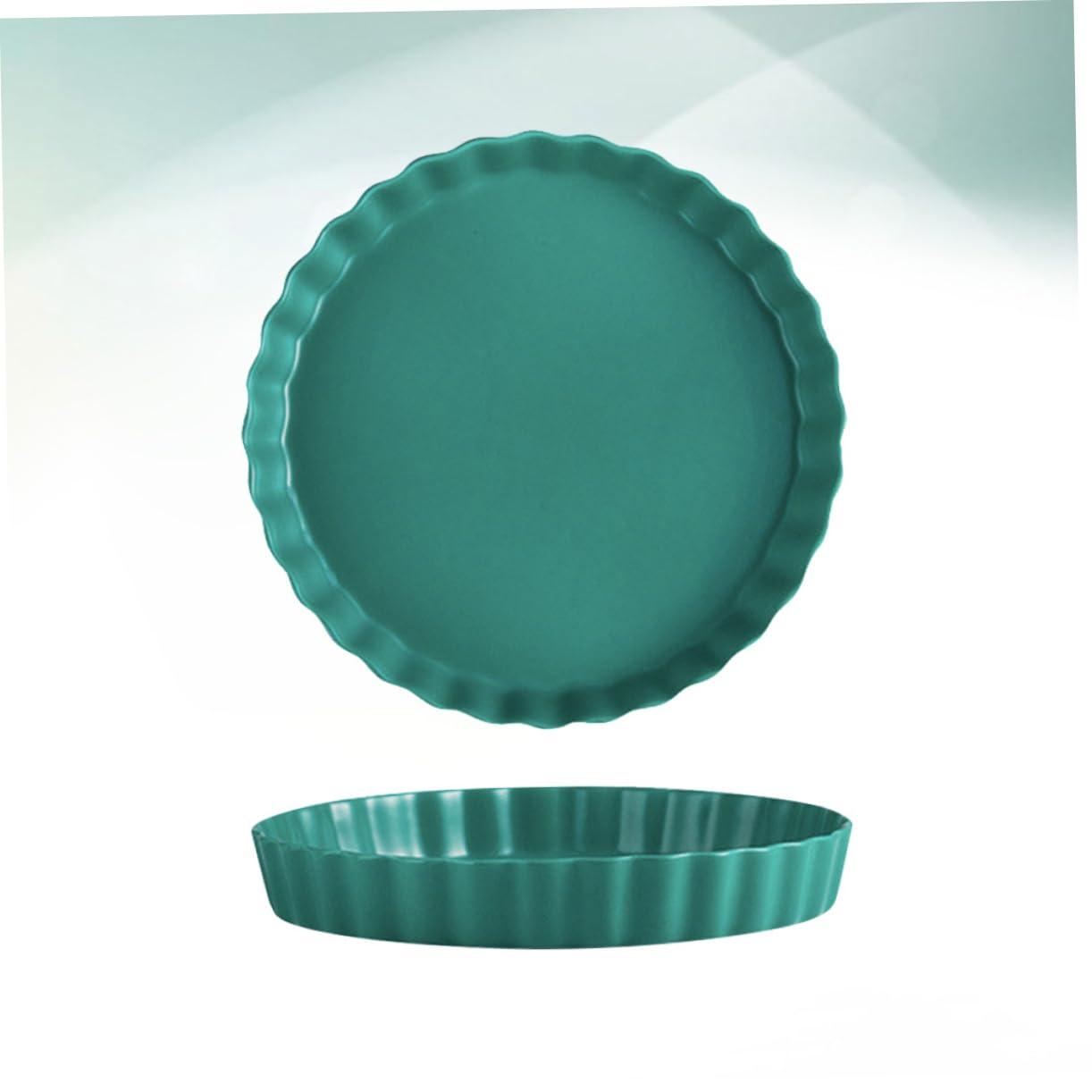 MAGICLULU Assiette Sushi Ronde 10 Pouces en Céramique Verte, Design Chic