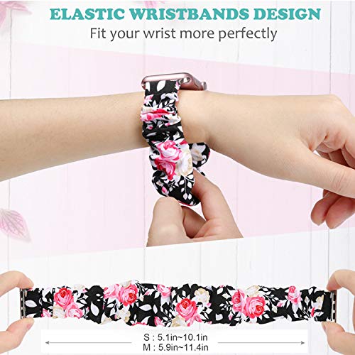 Image of Greatfine Scrunchie Band Compatible with Apple Watch Bands 38mm 40mm 41mm 42mm 44mm 45mm 46mm 49mm Women, Elastic Scrunchie Watch Strap for iWatch Watch Series 11 10 9 8 7 6 5 4 3 2 1 SE 3 2 Ultra 3 2