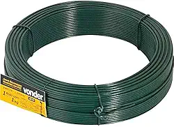 Arame Revestido Pvc com 01kg Verde Bwg18 - Vonder