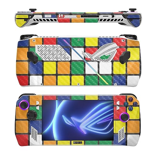 Image of MightySkins Carbon Fiber Skin Compatible with Asus ROG Ally - Puzzle Cube | Protective, Durable Textured Carbon Fiber Finish | Easy to Apply