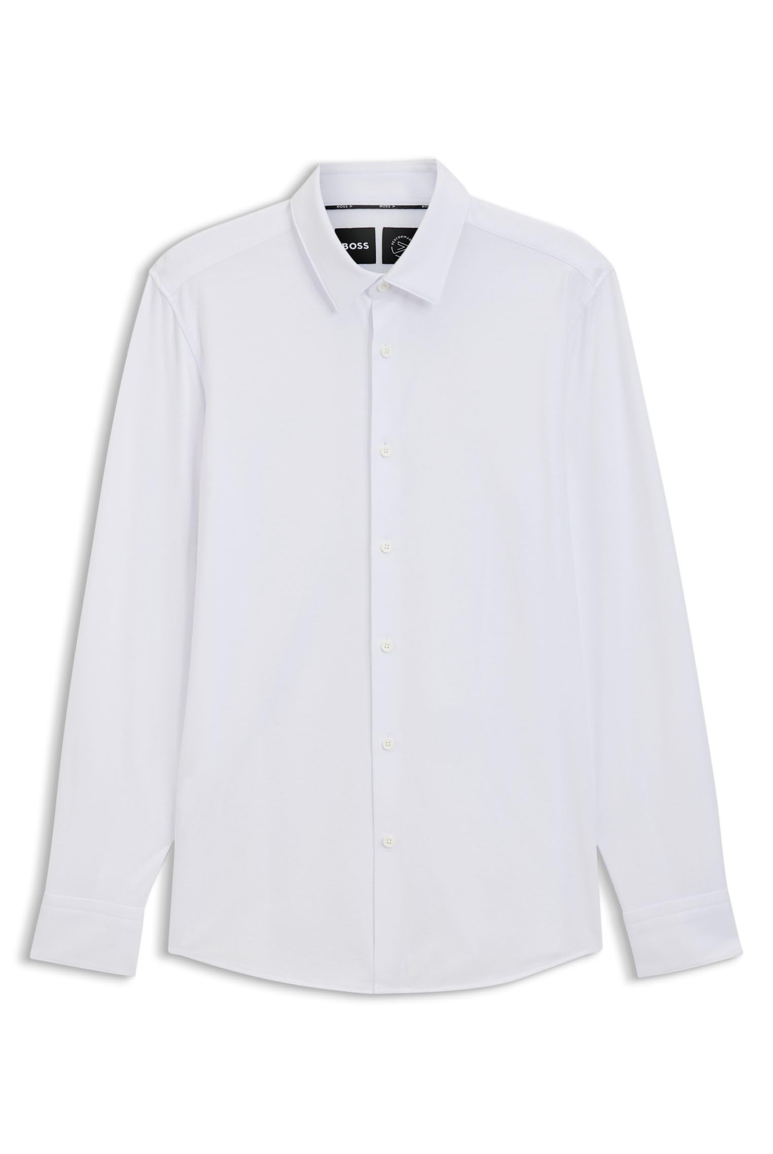 BOSS Herren P-HANK-s-C1-222 Slim-Fit Hemd aus Baumwoll-Mix mit Performance-Stretch