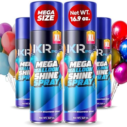 ixirpro Balloon Shine Spray (4 x 16.9 oz) No Need Towel or Gloves...