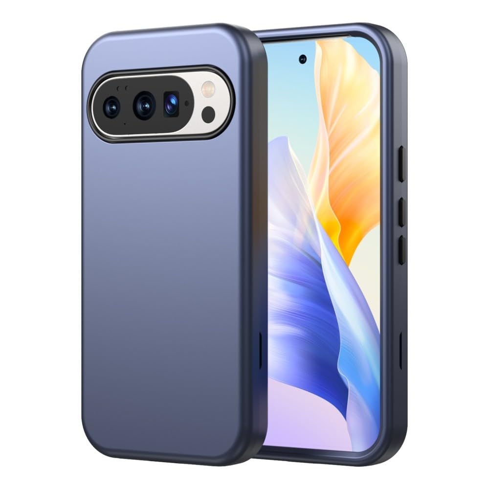 Coque Google Pixel 10 Pro 5G anti choc silicone bleu foncé - 7